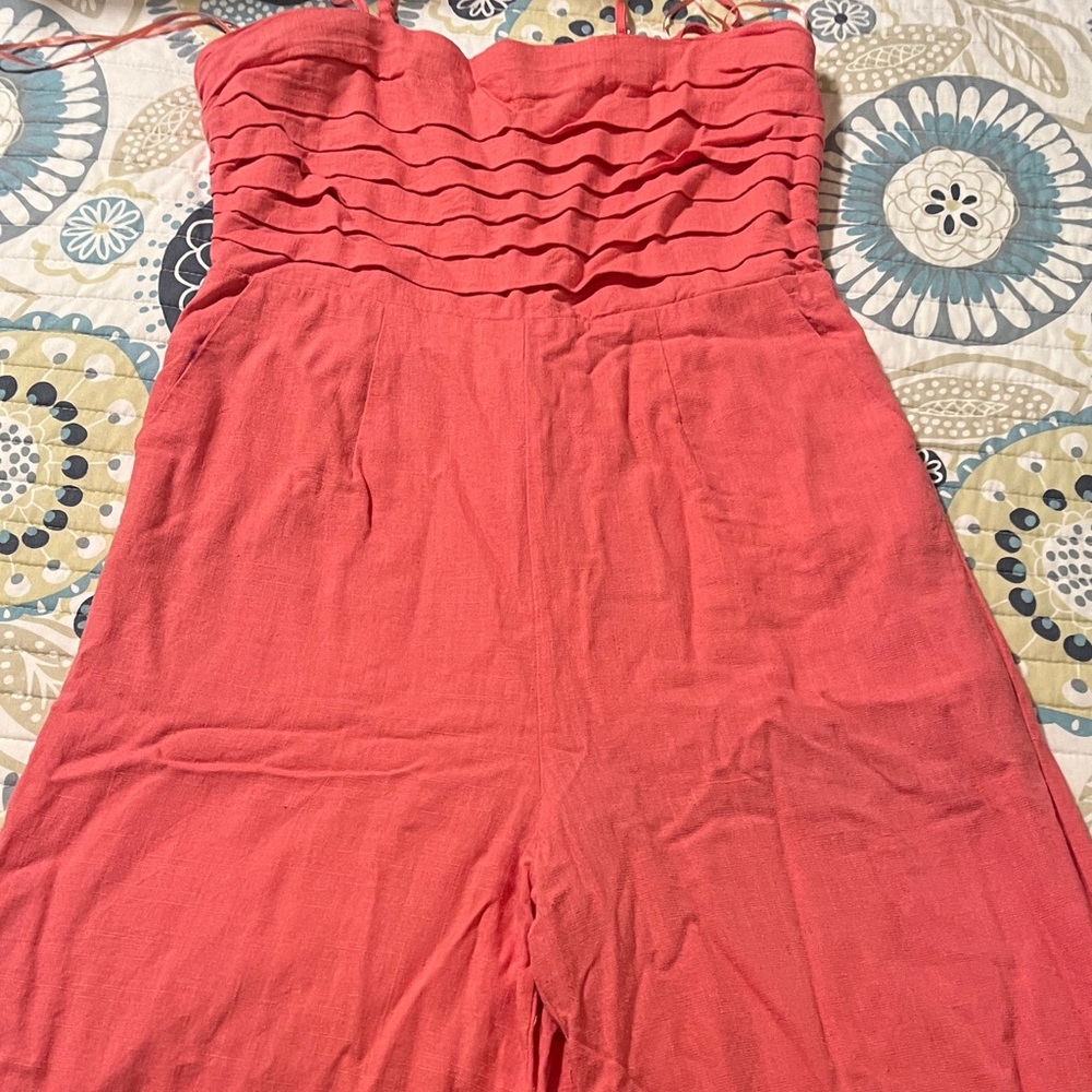Francesca's Collections Coral Jumpsuit